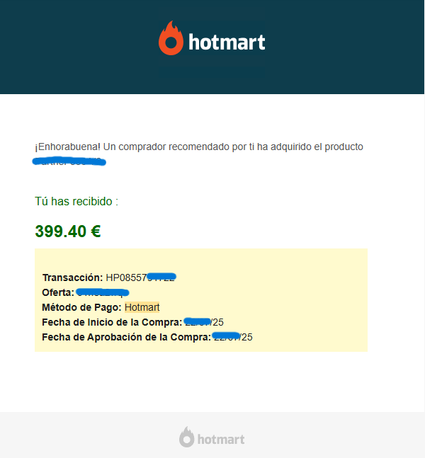 venta real de hotmart