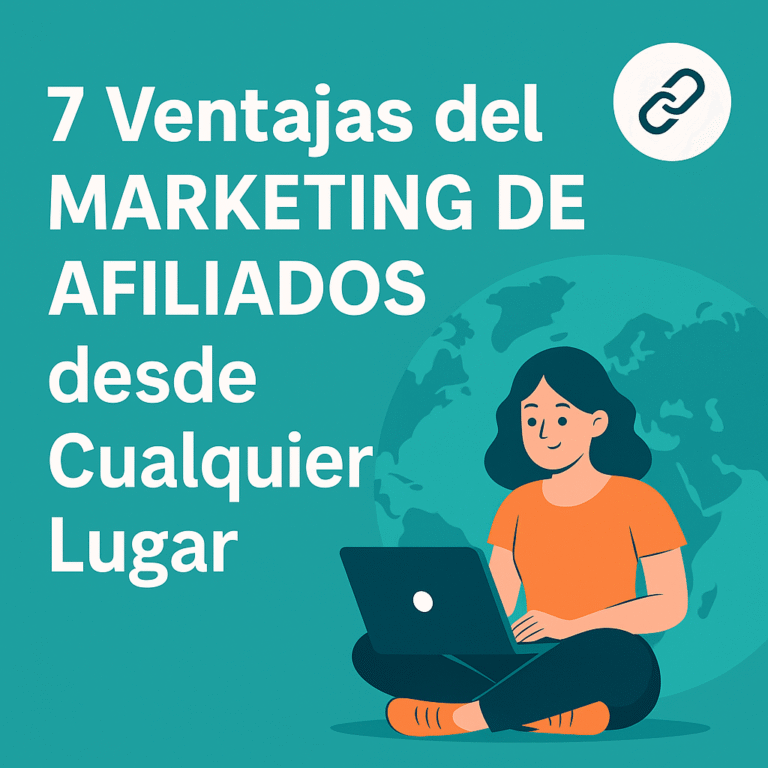 ventajas del marketing de afiliados. trabaja desde cualquier lugar